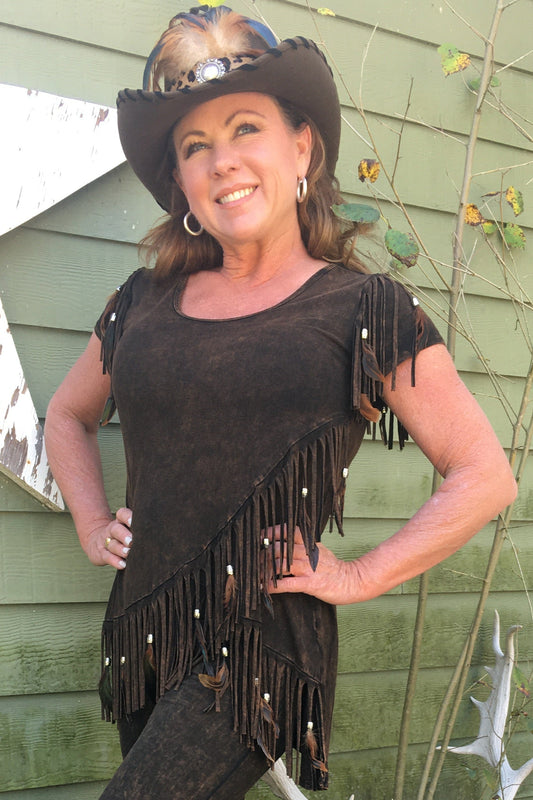 Cap Sleeve Asymmetrical Top